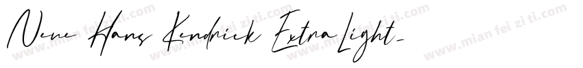 Neue Hans Kendrick ExtraLight字体转换